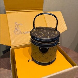 Louis Vuitton Monogram Cylinder Top Handle Bag - Brown and Black